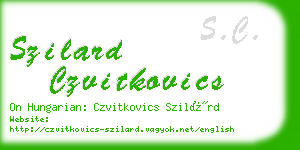 szilard czvitkovics business card